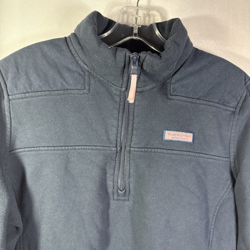 Vineyard Vines Womens Shep  Navy Blue 1/4 Zip Pullover Style 2K001317 VTG  Sz L - Picture 8 of 15